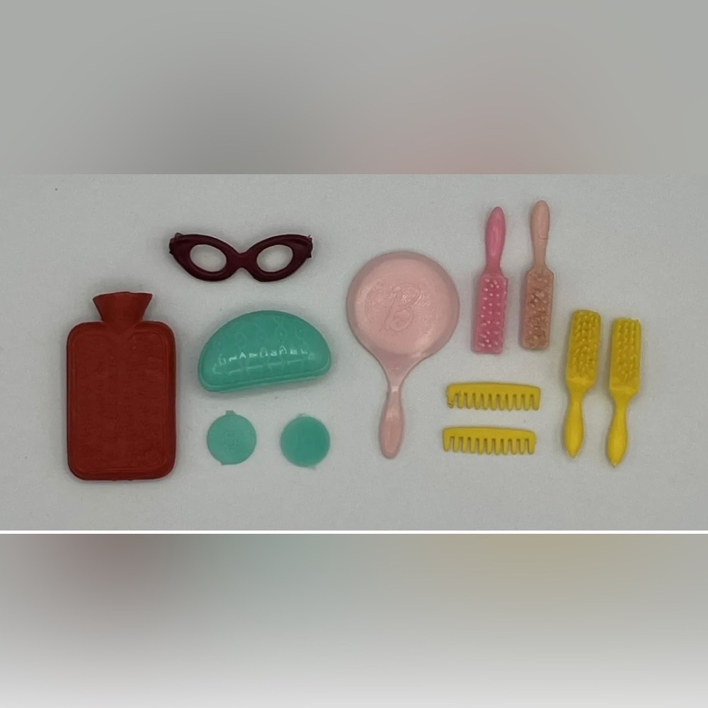 VINTAGE 1960s Barbie Misc Accessories Hot Water Bottle Mirror Glasses + More
